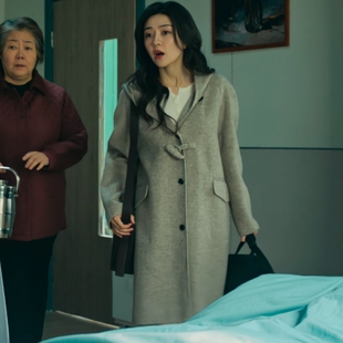 原版罚罪2文江燕梁洁同款毛呢外套秋冬中长款连帽呢子大衣女衣服