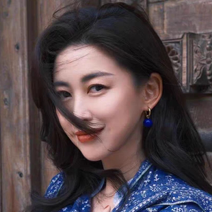 原版密语纪许密语朱珠同款耳环天然青金石耳坠气质个性时尚高级感