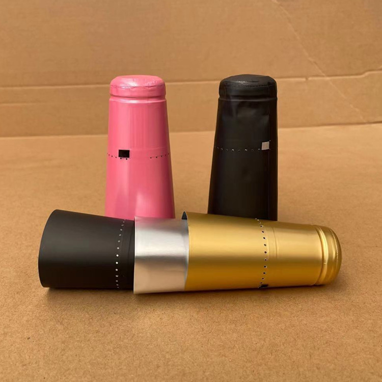 包邮现货批发香槟瓶铝帽易拉线封口铝帽彩色多种款式铝制封口膜