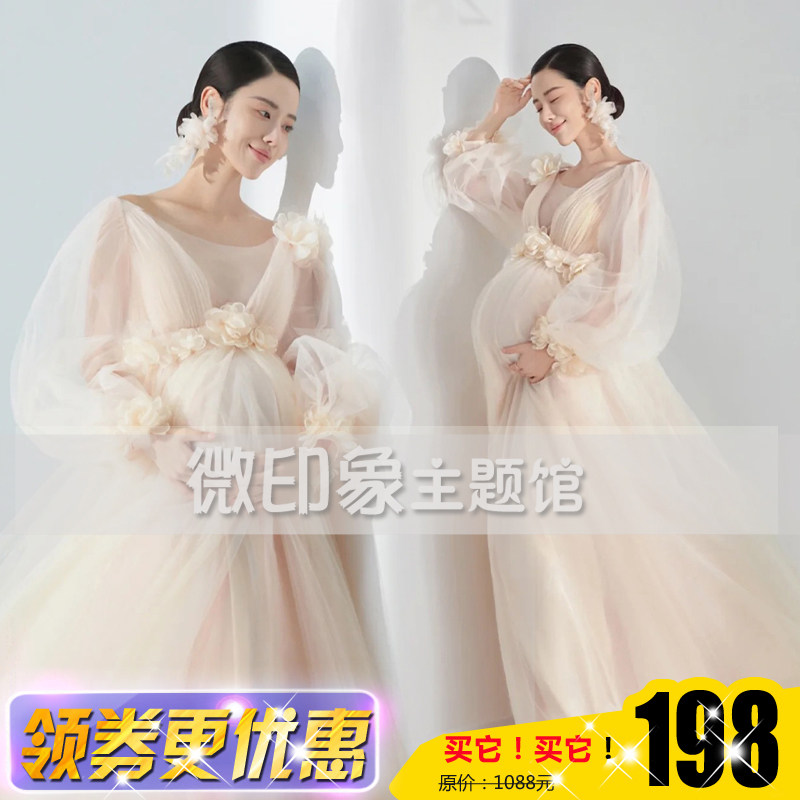 微印象孕妇照艺术纱裙服装