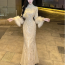 画报夫人原创自制温柔立体花仙气飘飘旗袍 神明少女花旗袍