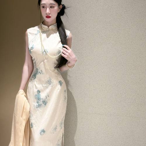 画报夫人原创显瘦夏季改良复古新中式国风旗袍 港工山茶花