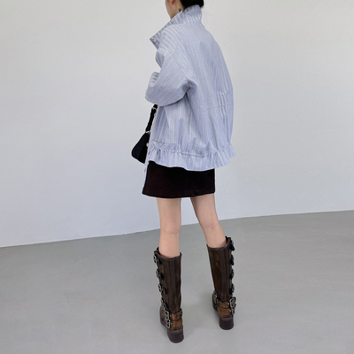 条纹外套设计师款独家设计