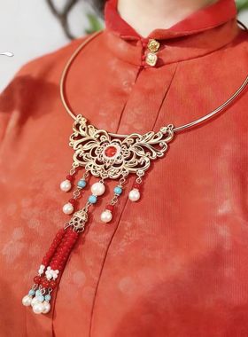 中式项圈项链汉服旗袍配饰百搭