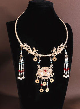 明制璎珞汉服配饰项圈流苏项链