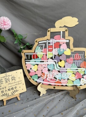 年会活动轮船签到板企业商务酒会开业庆典毕业开学签名相框本簿册