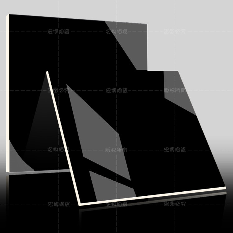 佛山瓷砖 全抛釉超黑 纯黑600 800地砖 客厅卧室 地板砖 釉面砖