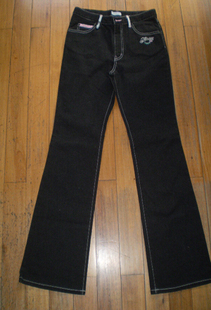 DAISY LOVERS黑色牛仔长裤160-A