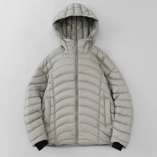 立体裁剪 轻便款窄绗缝弧形分割加厚连帽羽绒夹克男女款排骨服