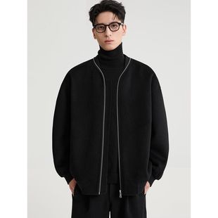 宽松设计感双面呢外套 新款 100%绵羊毛男士 呢子夹克2025秋季