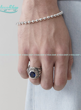 a.AMBUSH 镶钻戒指锆石彩色宝石情侣潮牌戒指欧美潮流嘻哈国潮饰