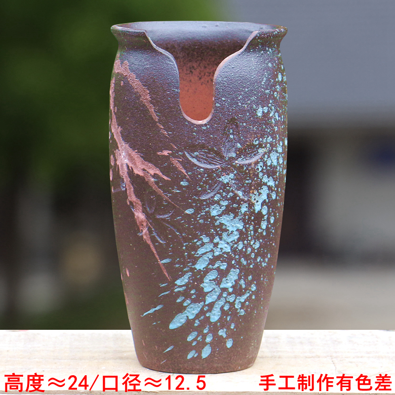 家用粗陶多肉花盆高缺口