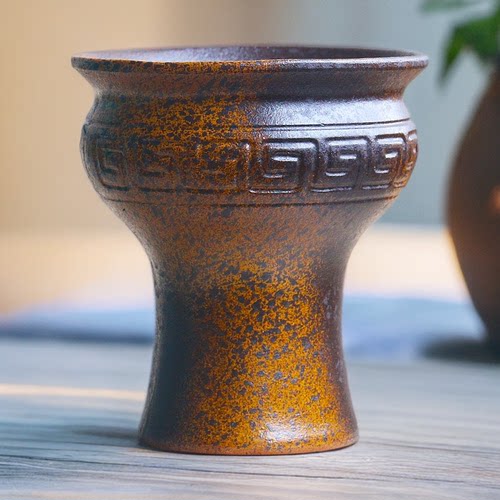 复古粗陶火锅盆透气大口径多肉植物陶瓷花盆创意HP3163