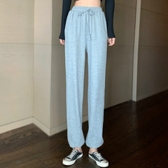 Real price 2021 spring new women's wear Korean version loose and versatile show thin high waist pants temperament casual pants