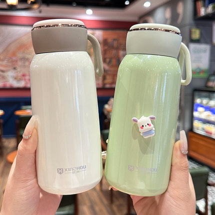 简约保温杯小巧便携水杯女生高颜值新款316办公室带滤网泡茶杯男