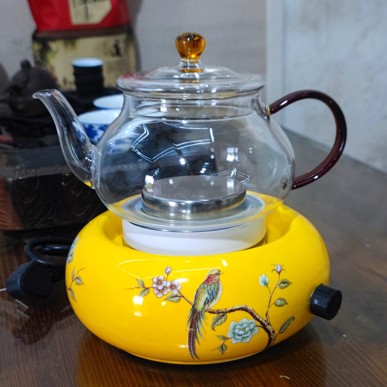陶然炉 精美陶瓷炉煮茶烧水玻璃壶 快速热电子功夫茶炉泡茶炉包邮