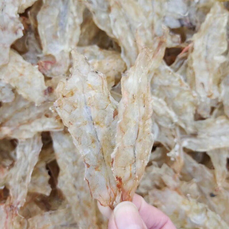 汕尾本港生晒海白刺虾片淡干明虾片明虾条虾仁虾干虾肉海鲜干货