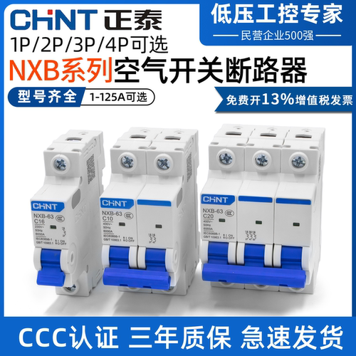 正泰DZ47小型NXB断路器10安