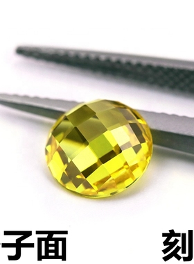 金黄色平底宝石彩色美甲钻半圆刻面锆石裸钻耳钉戒指饰品补钻diy