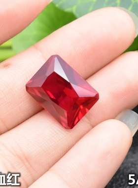 5A级红宝石裸石RUBY大红色长方形戒面缅甸泰国鸽血红宝石原石无烧