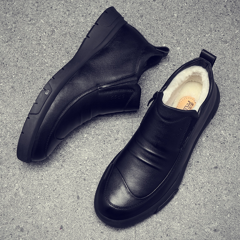大脚哥特大码45冬季真皮软底46棉皮鞋47男士防滑防水加绒加厚4849