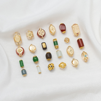 天然白水晶草莓晶珀蓝水晶绿玛瑙