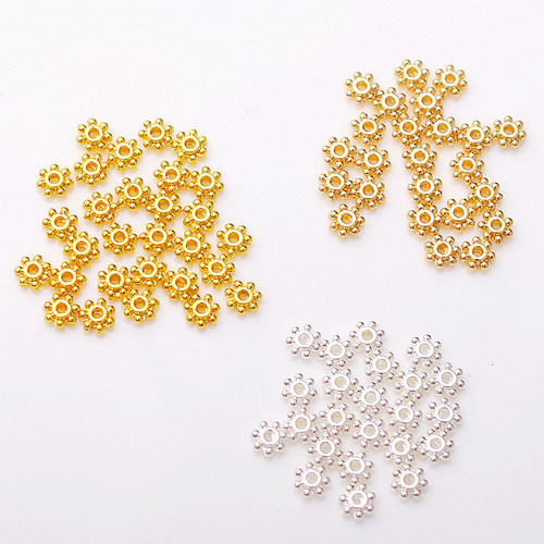 雪花隔片DIY配件铜电镀金保色