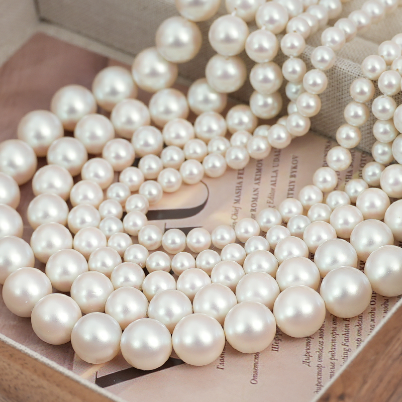 天然贝珠渐变浅粉散珠屿你精选