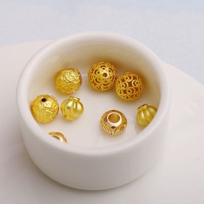 铜电镀金保色diy隔珠散珠