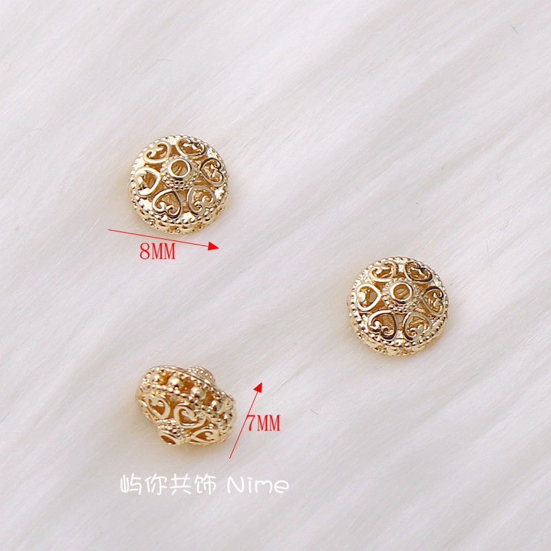 18K哑金保色镂空轮胎圆珠