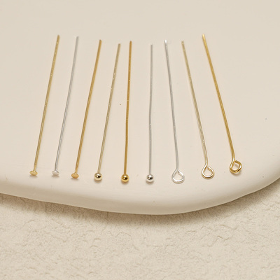 铜电镀金保色DIYT字针配件