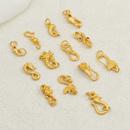 铜镀沙金保色鲤鱼龙王葫芦如意凤凰扣连接扣S扣扣收尾链接配件