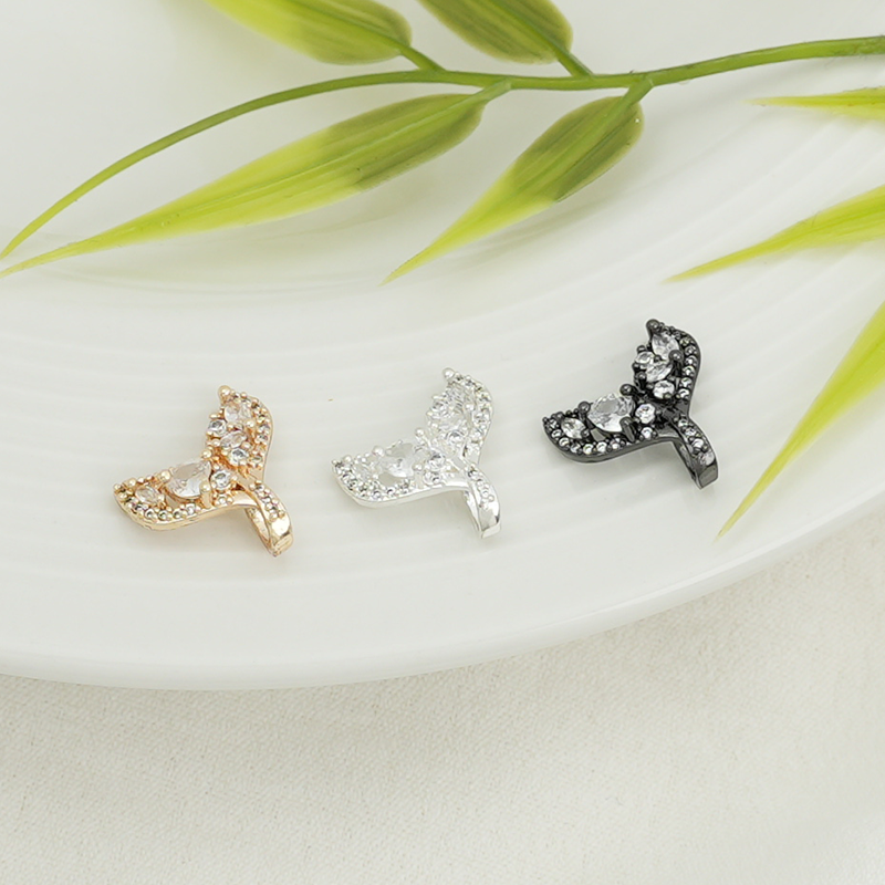 14K包金保色镶锆镂空鲸鱼尾吊坠diy手工挂坠挂饰手链项链饰品配件,饰品/流行首饰/时尚饰品新,其他DIY饰品配件,淘宝优惠券,粉丝福利购,淘宝优惠卷