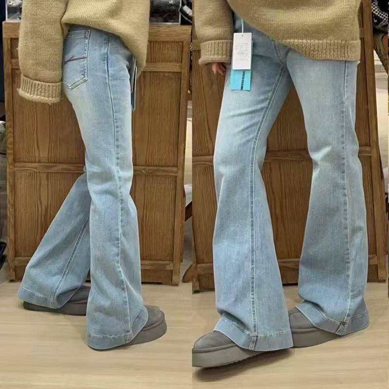 女童喇叭裤春秋2026新款儿童牛仔裤洋气弹力裤子修身中大童显瘦