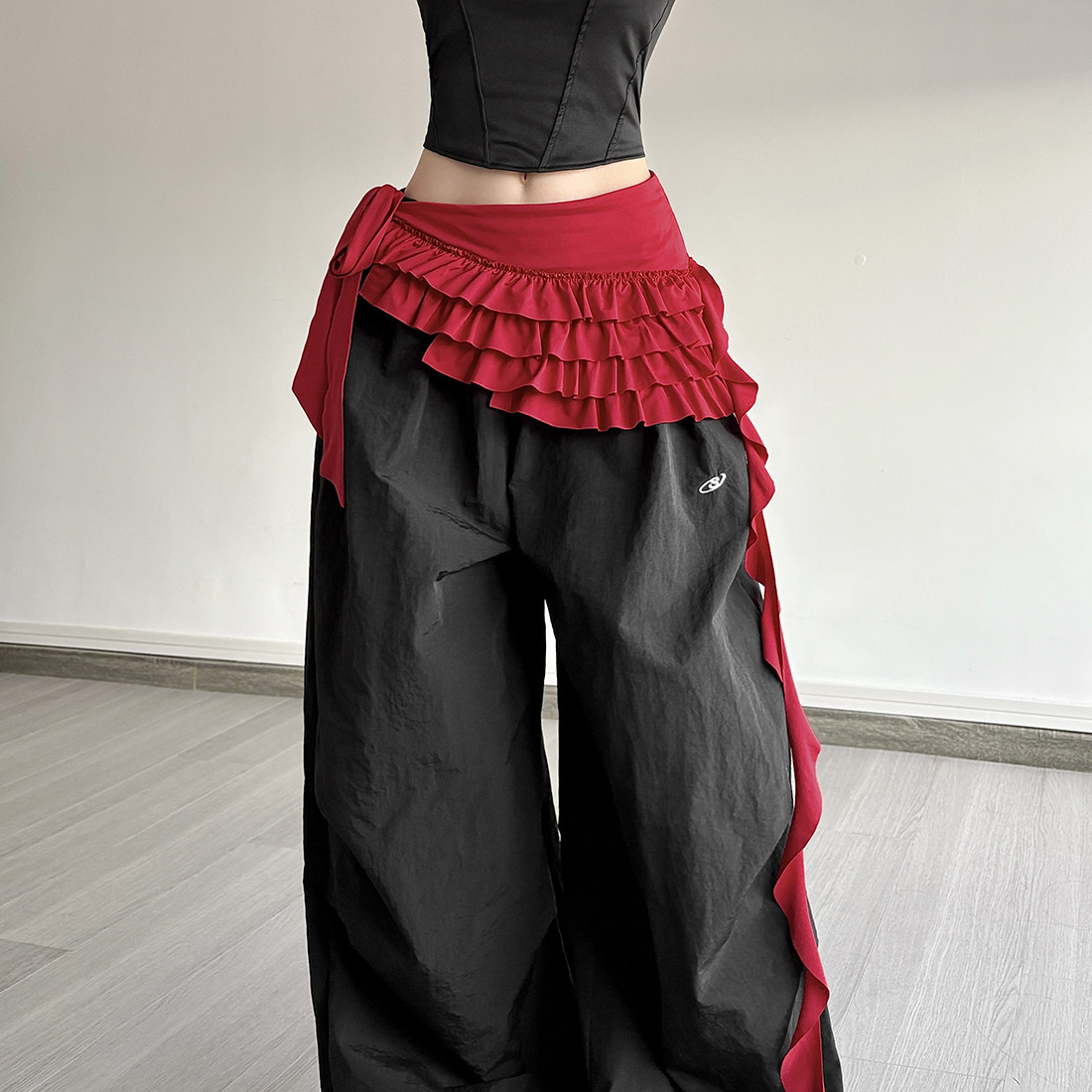 #Sisjuly#热舞bi备斜边层叠蛋糕花边飘带半身裙女 绑带设计腰封潮,女装/女士精品,半身裙,淘宝优惠券,粉丝福利购,淘宝优惠卷