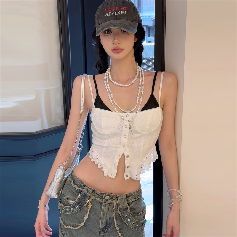 炫酷disco辣妹风百搭显瘦吊带女