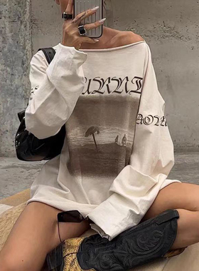 #Sisjuly#Vultures侃爷周边同款高级复古极简风宽松百搭时尚T恤女