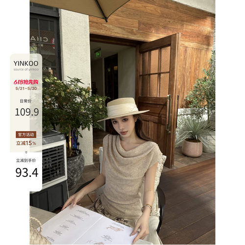 Yinkoo薰影沉壁夏季女T恤