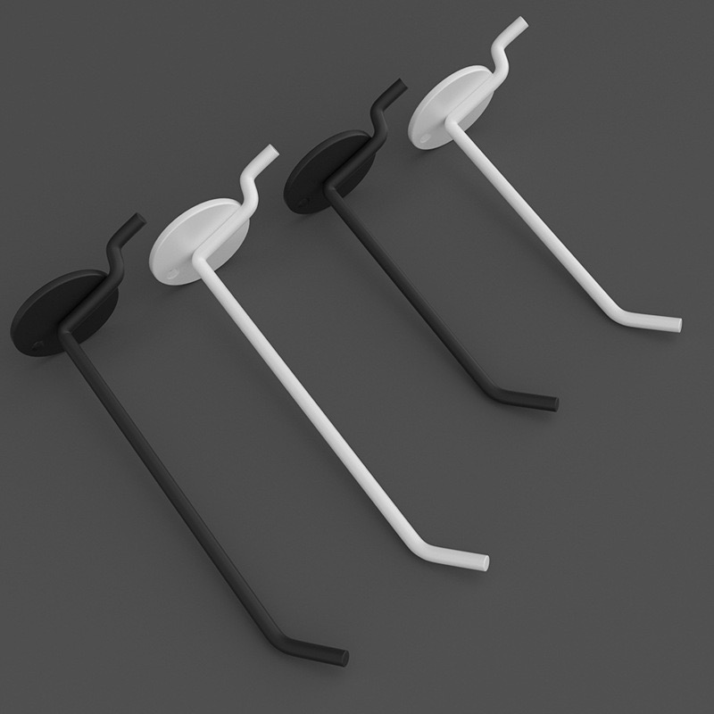 洞洞板挂钩白色黑色超市货架