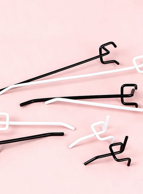 孔板挂钩超市货架黑色挂钩白色洞洞板货架挂钩饰品挂勾小商品孔板