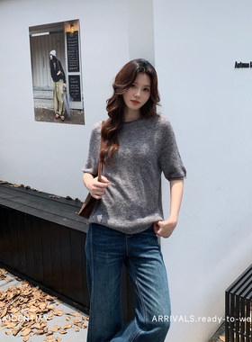 简约纯色软糯羊毛混纺打底毛衣女