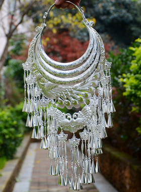 云南民族特色孔雀凤凰银饰合金