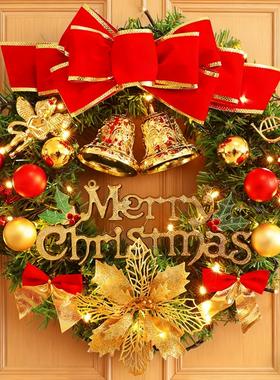 圣诞花环门挂装饰品藤圈挂饰场景布r置christmas weath挂件氛围感