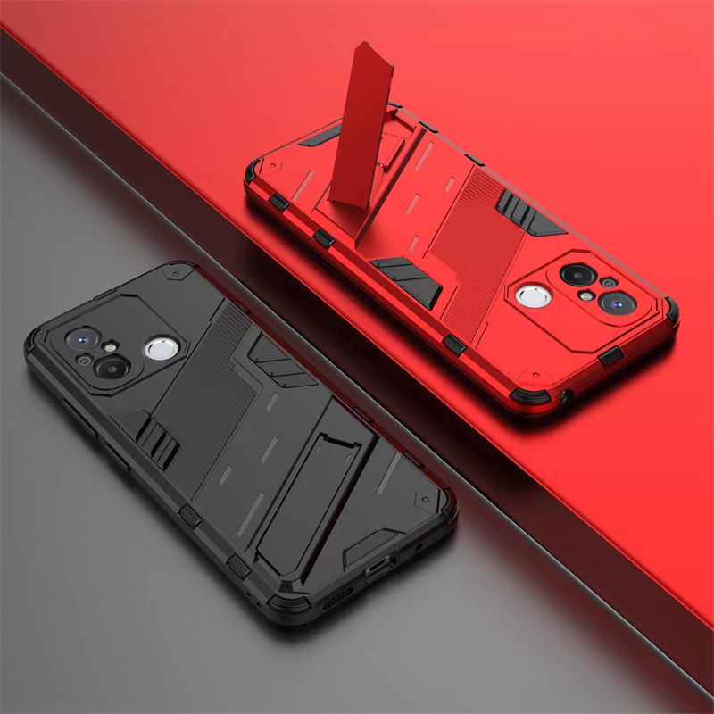 红米12C全包气囊支架硅胶手机壳