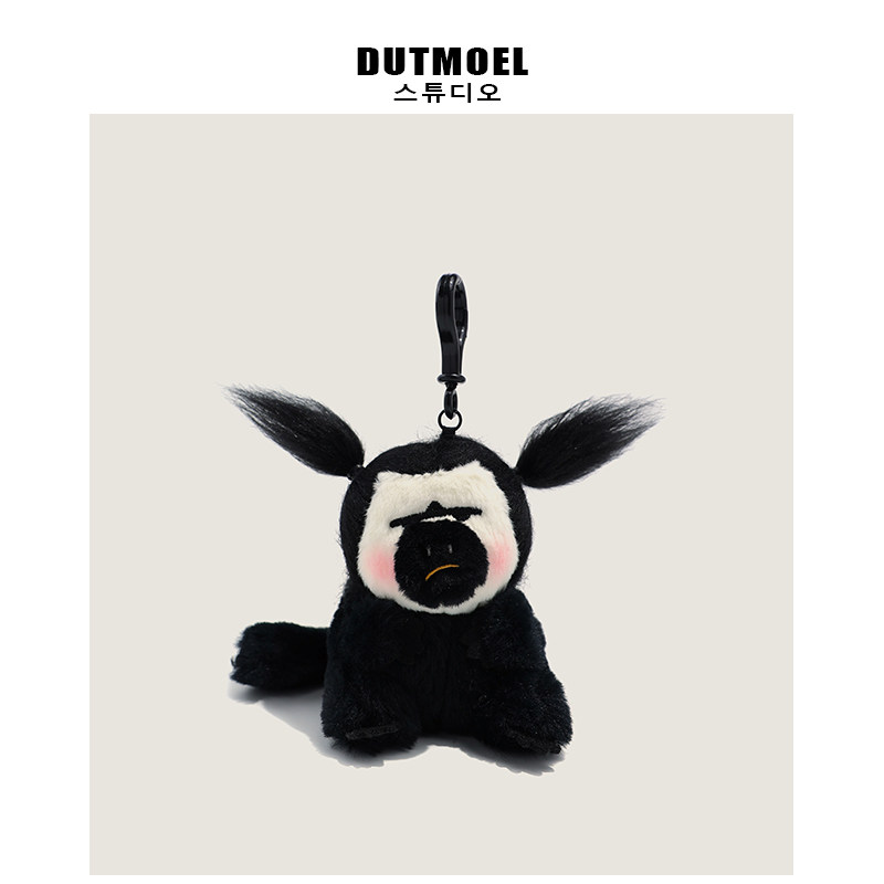 韩代原创小众白面猴包包挂件丑萌毛绒公仔书包挂饰礼物创意玩偶