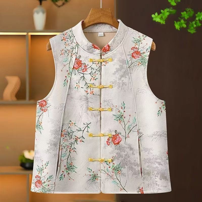 中年妈妈春夏新中式国风马甲