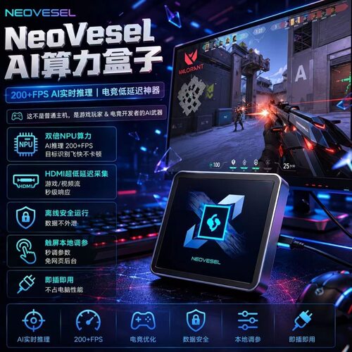 NV算力盒子FPS专用纯硬件AI设备主机外设即插即用三角洲瓦cfcs