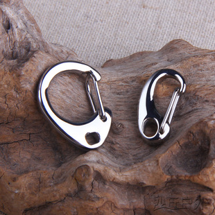 不锈钢钥匙扣分类快挂扣迷你C形扣D字虾公蛋形钩扣工具手电挂扣