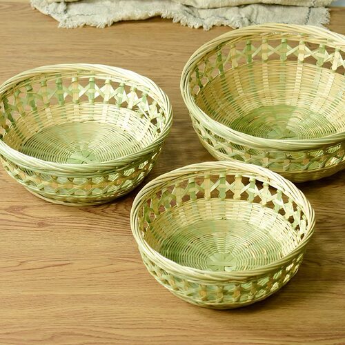 竹筐馒头筐竹编竹筛子簸箕手工