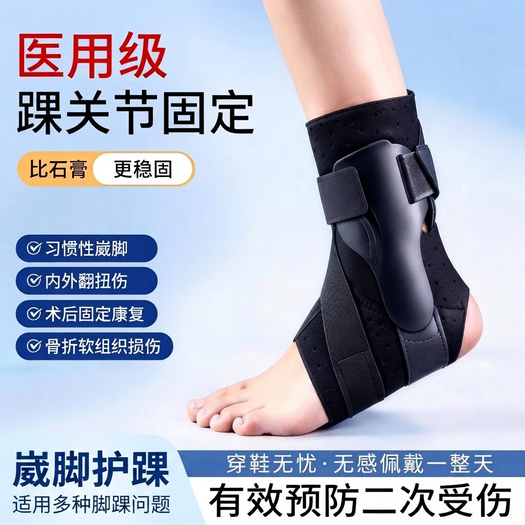 护踝扭伤护具脚踝扭伤固定器骨折支具韧带损伤可穿鞋防崴脚男女